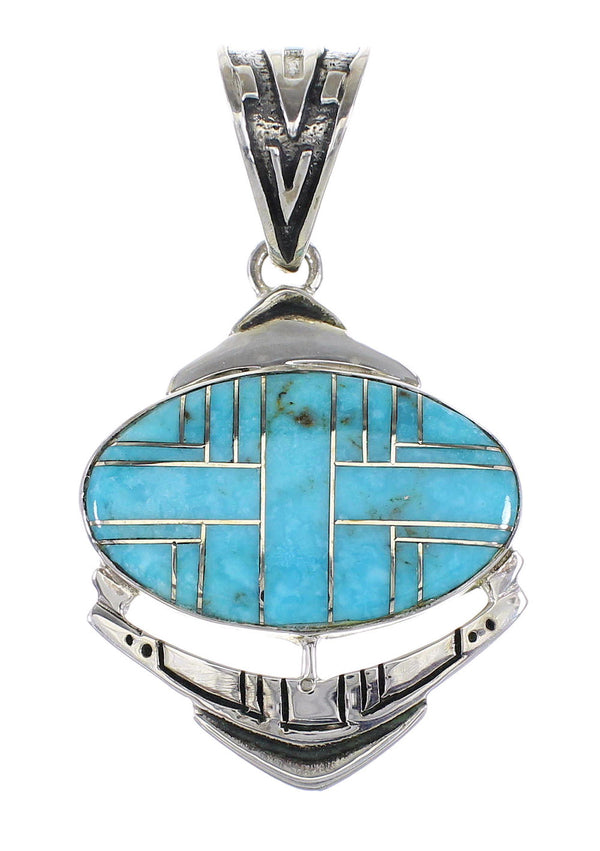 Silver Southwest Turquoise Pendant AX96474